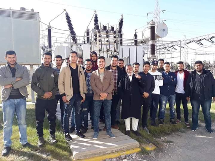 رحلة ميدانية علمية الى محطة كهرباء تحويل 220 ك ف بمدينة العجيلات